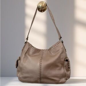 Metallic shoulder bag